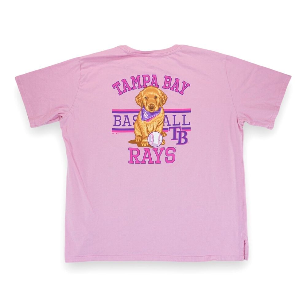 Majestic‎ Women's Tampa Bay Rays Graphic Short Sleeve Chest Pocket T-Shirt 2XL